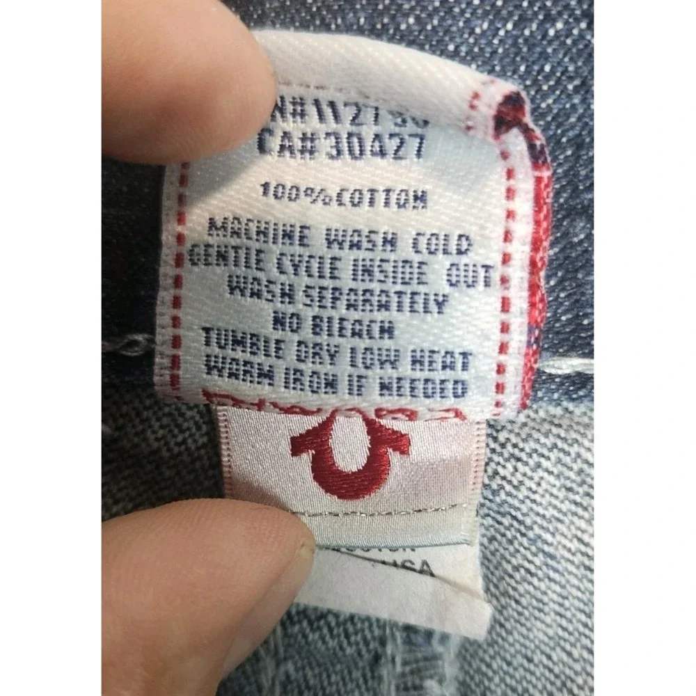 True Religion Men's World Tour Billy Super T Denim Jeans Made in USA 34x32